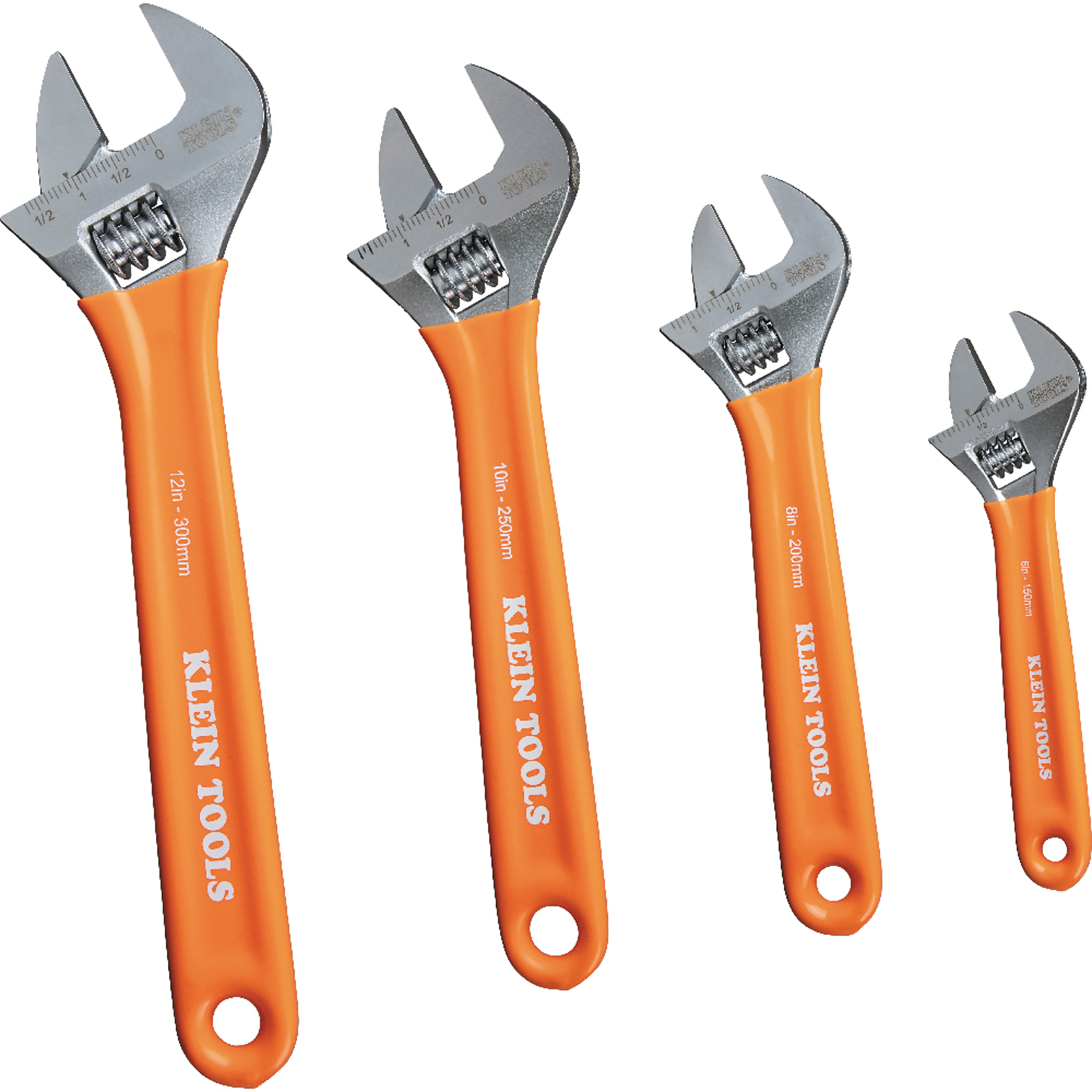 Klein Tools, Extra-Capacity Adjustable Wrenches, 4-Piece, Model# D5074